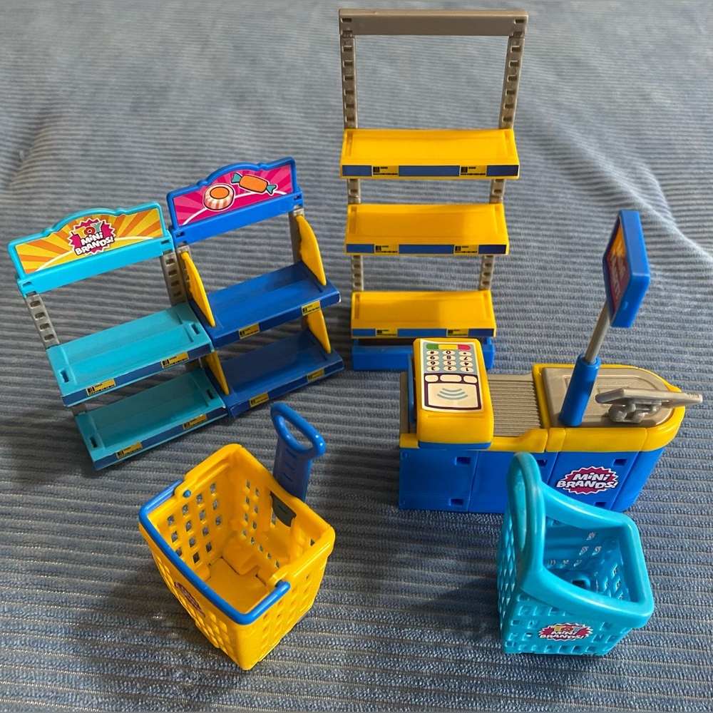 2.) Zuru Mini Brands accessories with two baskets